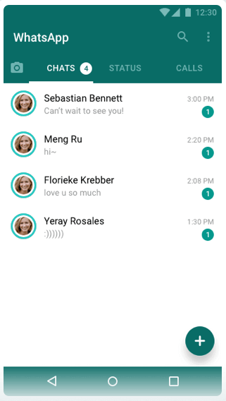 Imagem mostra a tela de chat definida de acordo com as preferências pessoais do usuário